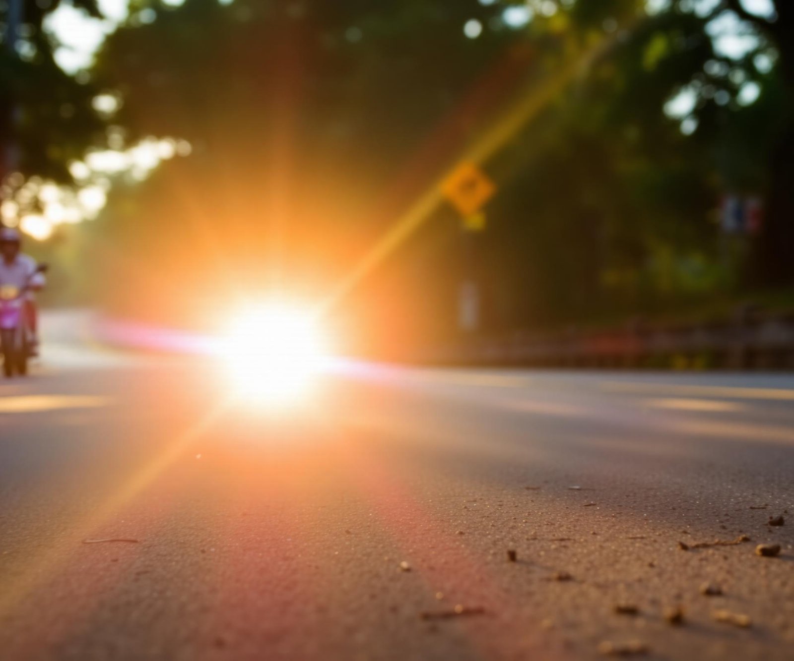 Riders on Indian roads in heat